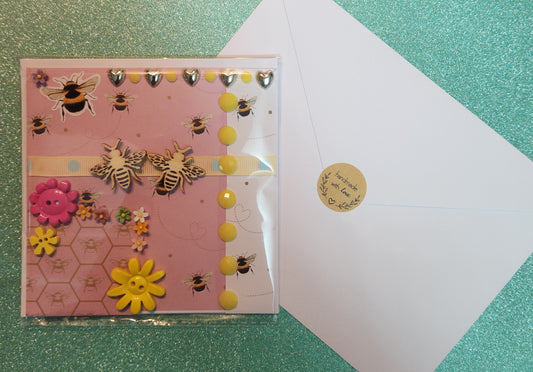 Bee Decoupage Card